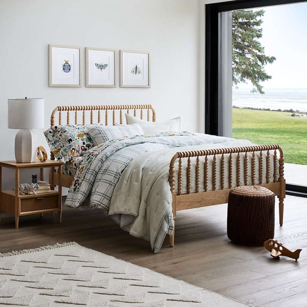 Jenny Lind Maple Wood Spindle King Bed - Image 3