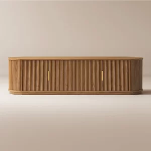 Rolf Oval Wood TV Stand, 63"