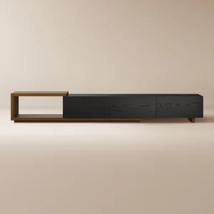 Zelda Wood Extendable TV Stand, 70"-95"