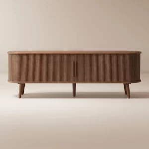 Marisol Oval Wood TV Stand, 70"