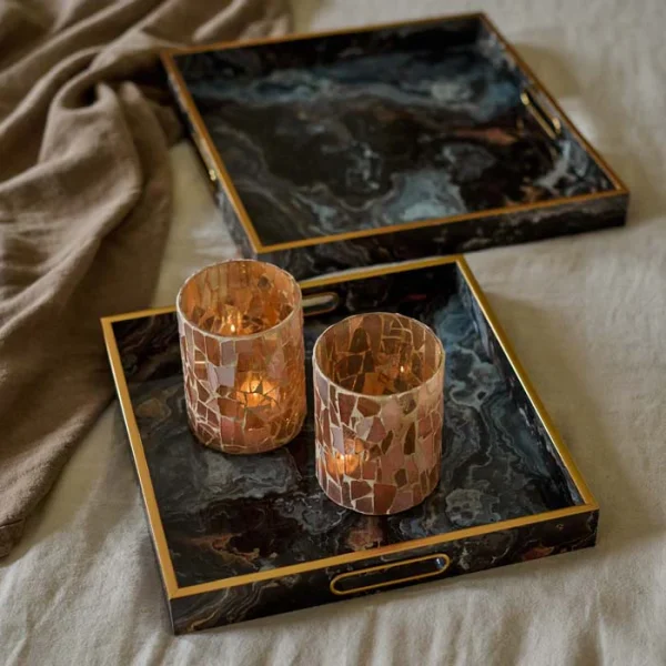 Zela Marble Tray - Set of 2 - Image 4