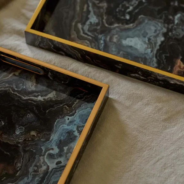 Zela Marble Tray - Set of 2 - Image 2