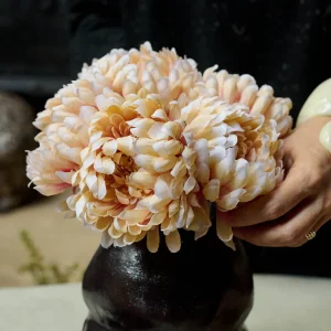 Artificial Chrysanthemum Bunch, Peach