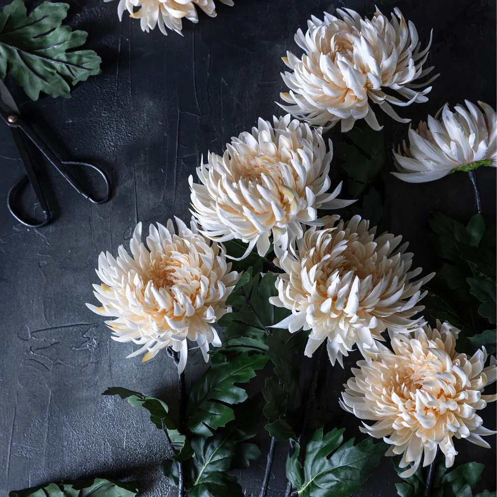 Artificial Chrysanthemum, Cream
