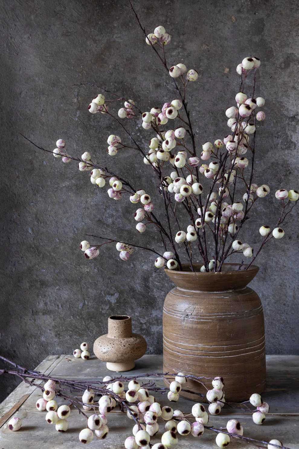 Artificial Berry Hawthorn, Cream - Image 2