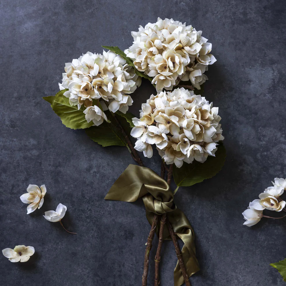 Artificial Hydrangea, Morning Mist - Large