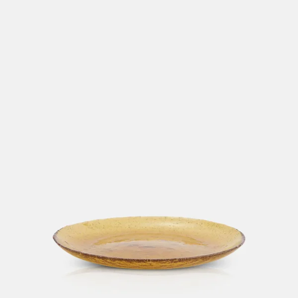 Elsbeth Glass Dinner Plate, Amber
