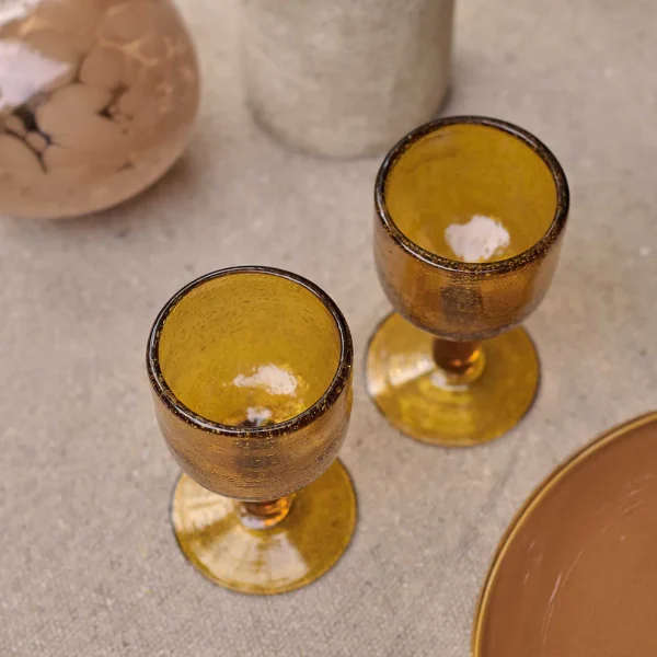 Elsbeth Wine Glass, Amber - Image 4