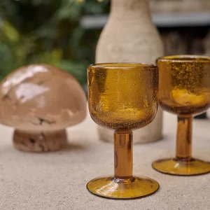Elsbeth Wine Glass, Amber