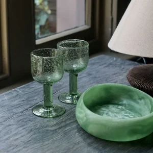 Elsbeth Wine Glass, Green