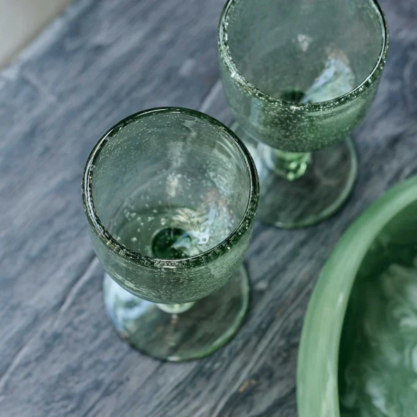 Elsbeth Wine Glass, Green - Image 3