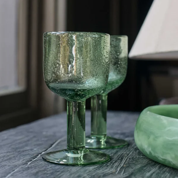 Elsbeth Wine Glass, Green - Image 5