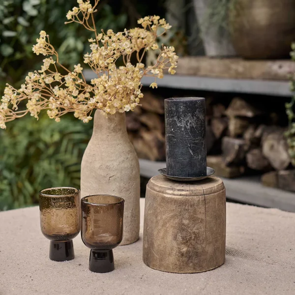 Oria Wooden Candle Holders - Set of 3 - Image 3