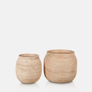 Gwen Rattan Baskets - Set of 2Large