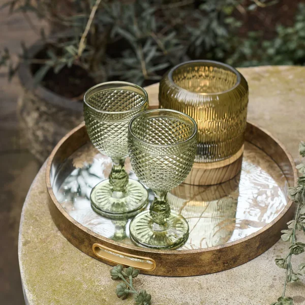 Tudor Green Wine Glasses - Set of 4 - Image 4