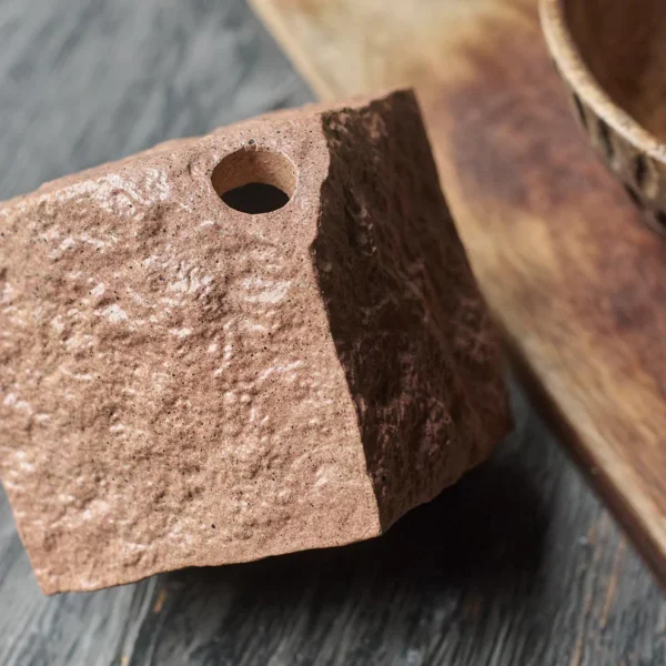 Floyd Geometric Vase, Brick - Image 4
