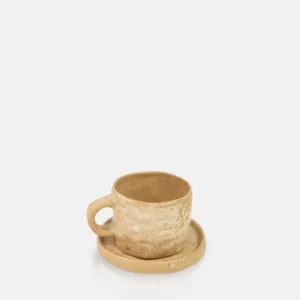 Norman Cup and Saucer, Beige