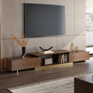 Mordelle Extendable Walnut TV Stand with Storage(63"-95")